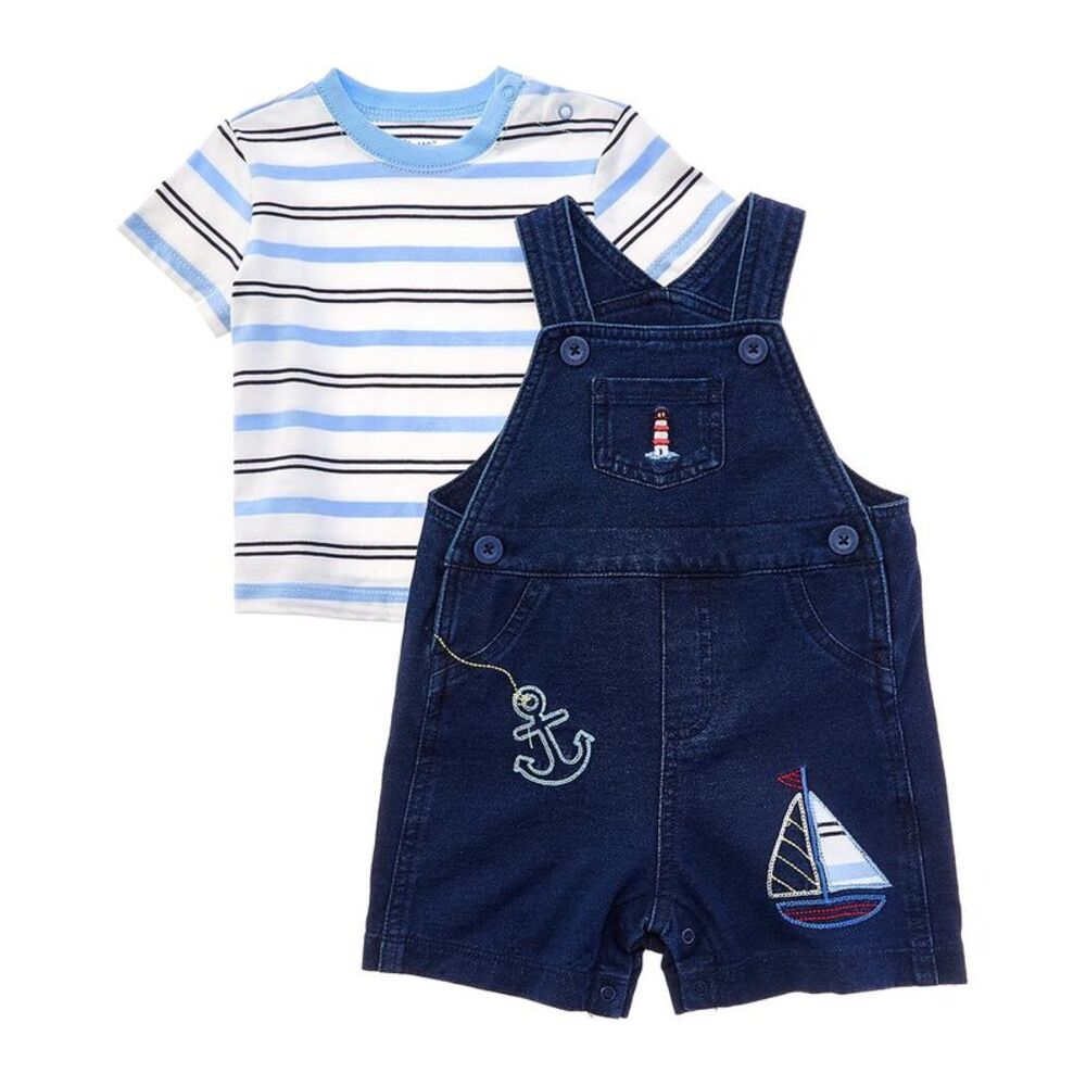 Little Me Baby-Boys  Nautical Shortall